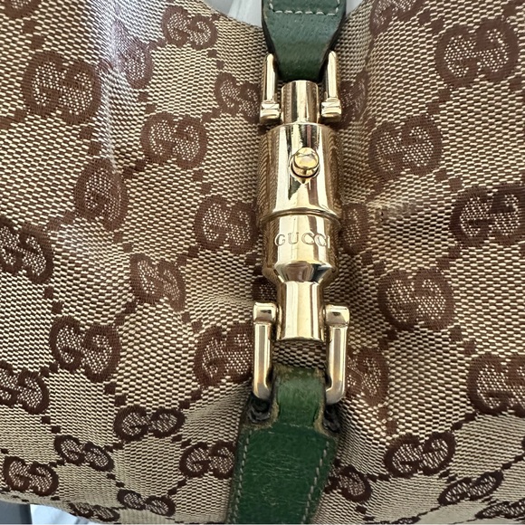 Gucci GG Canvas Nailhead Jackie Bardot Bag - Picture 15 of 16